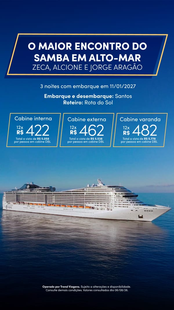 Cruzeiro O maior encontro do samba em alto-mar